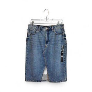 Banana Republic Factory Denim Blue Jean Pencil Skirt Size 8